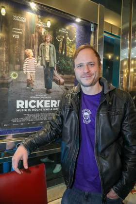 RECORD DATE NOT STATED 17.01.2024, Gartenbaukino, RICKERL MUSIK IS HÖCHSTENS A HOBBY Premiere , Absolutes Premieren Highlight von Adrian Goiginger! im Bild: Adriane Gradziel, -Regie, -mit Film Plakat, RICKERL MUSIK IS HÖCHSTENS A HOBBY Premiere