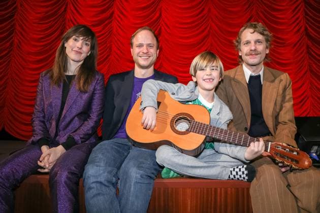 RECORD DATE NOT STATED 17.01.2024, Gartenbaukino, RICKERL MUSIK IS HÖCHSTENS A HOBBY Premiere , Absolutes Premieren Highlight von Adrian Goiginger! im Bild: Agnes Hausmann, Adrian Goiginger, Ben Winkler, David VOODOO JÜRGENS Öllerer, RICKERL MUSIK IS HÖCHSTENS A HOBBY Premiere