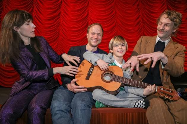 RECORD DATE NOT STATED 17.01.2024, Gartenbaukino, RICKERL MUSIK IS HÖCHSTENS A HOBBY Premiere , Absolutes Premieren Highlight von Adrian Goiginger! im Bild: Agnes Hausmann, Adrian Goiginger, Ben Winkler, David VOODOO JÜRGENS Öllerer, RICKERL MUSIK IS HÖCHSTENS A HOBBY Premiere