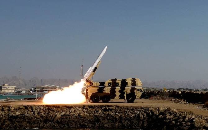 Iran, Militärübung am Persischen Golf January 19, 2024, Undisclosed, Persian Gulf, Iran: A missile being launched during a military drill at an undisclosed location in the Persian Gulf, southern Iran. Undisclosed Iran - ZUMAi98_ 20240119_zih_i98_024 Copyright: xIranianxArmyxOfficex