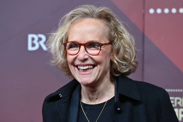 Juliane Koehler (Schauspielerin), Einzelbild,angeschnittenes Einzelmotiv,Portraet,Portrait,Porträt. Roter Teppich,Red Carpet,Bayerischer Filmpreis 2023 am 19.09.2024 im Prinzregententheater in Muenchen.