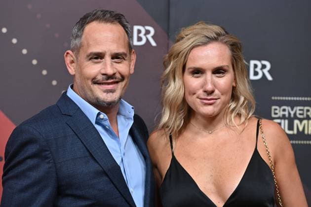 Moritz Bleibtreu and Saskia Bleibtreu. Roter Teppich,Red Carpet,Bayerischer Filmpreis 2023 am 19.09.2024 im Prinzregententheater in Muenchen.