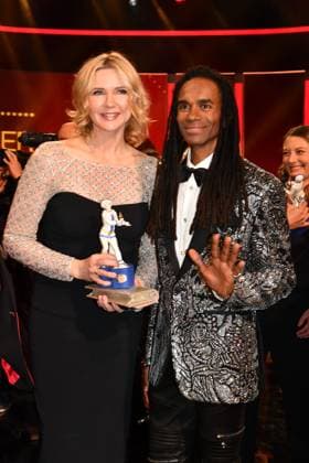 Veronica Ferres, Fabrice Morvan Verleihung des Bayerischen Filmpreis Party Preisträger Prinzregenten Theater München 19. Januar 2024