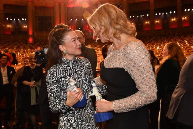Hannah Herzsprung und Veronica Ferres Verleihung des Bayerischen Filmpreis Party Preisträger Prinzregenten Theater München 19. Januar 2024