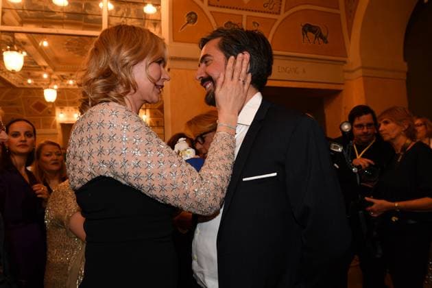 Veronica Ferres und David Dietl Verleihung des Bayerischen Filmpreis Party Preisträger Prinzregenten Theater München 19. Januar 2024