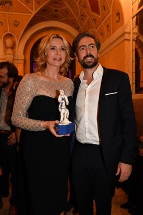 Veronica Ferres und David Dietl Verleihung des Bayerischen Filmpreis Party Preisträger Prinzregenten Theater München 19. Januar 2024