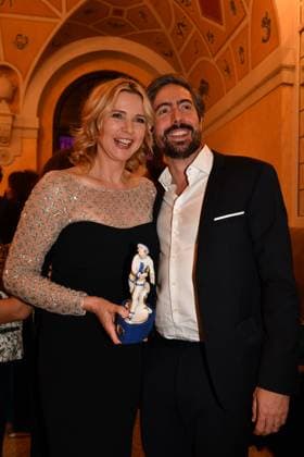 Veronica Ferres und David Dietl Verleihung des Bayerischen Filmpreis Party Preisträger Prinzregenten Theater München 19. Januar 2024