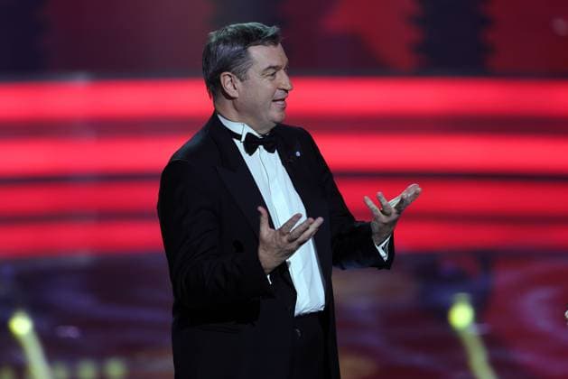Bayerischer Filmpreis 2023 Bayerischer Ministerpräsident Dr. Markus Söder. Verleihung des 45. Bayerischen Filmpreises 2023 am 19.01.2024 im Prinzregententheater in Münche. Bayern, Deutschland.
