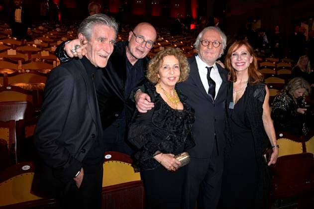 Bernd Schadewald, Christian Berkel, Michaela May, Günther Maria Halmer und Andrea Sawatzki bei der Verleihung des 45. Bayerischen Filmpreises 2023 im Prinzregententheater. München, 19.01.2024
