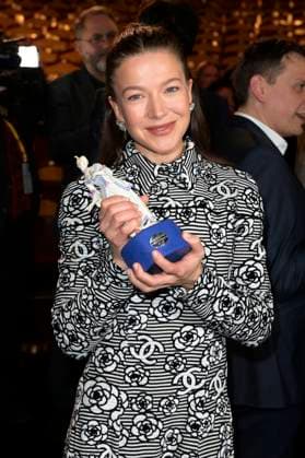 Hannah Herzsprung bei der Verleihung des 45. Bayerischen Filmpreises 2023 im Prinzregententheater. München, 19.01.2024
