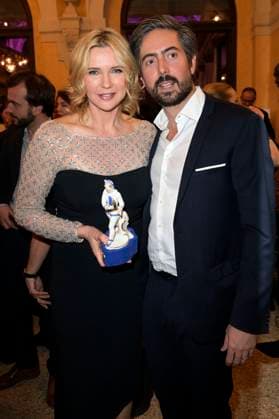 Veronica Ferres und David Dietl bei der Verleihung des 45. Bayerischen Filmpreises 2023 im Prinzregententheater. München, 19.01.2024