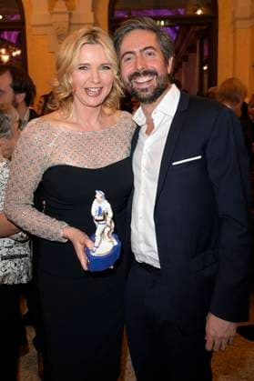 Veronica Ferres und David Dietl bei der Verleihung des 45. Bayerischen Filmpreises 2023 im Prinzregententheater. München, 19.01.2024