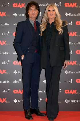 Giulio Base mit Ehefrau Tiziana Rocca bei der Verleihung des Filmpreises Ciak d oro 2023 im Palazzo Colonna. Rom, 20.01.2024