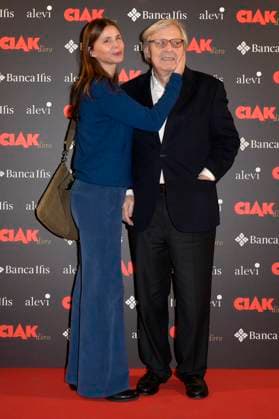 Sabrina Colle mit Ehemann Vittorio Sgarbi bei der Verleihung des Filmpreises Ciak d oro 2023 im Palazzo Colonna. Rom, 20.01.2024