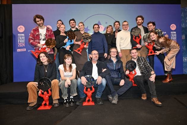 27th Alpe D Huez Festival Winners Photocall All the winners attending the Winners Photocall during the 27th Alpe d Huez Film Festival in Alpe d Huez, France on January 20, 2024. Photo by Julien Reynaud APS-Medias ABACAPRESS.COM Alpe d Huez France  Copyright: xReynaudxJulien APS-Medias ABACAx