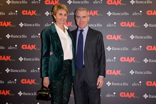 Ciak d Oro 2023 red carpet in Rome, Italy - 20 Jan 2024 Rossana Letta (l) and Gianpaolo Letta (r) attend the Ciak d Oro 2023 red carpet at Galleria del Cardinale Colonna. Rome Italy Copyright: xMarioxCartellix xSOPAxImagesx Rossana Letta, Gianpaolo Letta (1)