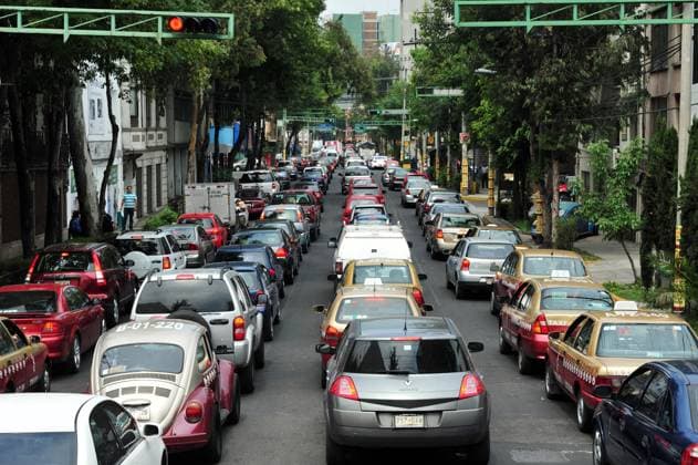 Traffic congestion MEXICO CITY - FEB 24: Traffic jam on February 24 2010 in Mexico City, Mexico.It s most non-productive activity for motorist and passengers. Photo by Rafael Ben-Ari Chameleons Eye Mexico City Mexico EDITORIAL USE ONLY Copyright: xx RafaelxBen-Ari ChameleonsxEyex cewitness018014