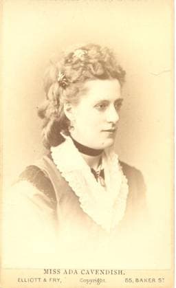 Ada Cavendish (1839-1895) Ada Cavendish was a popular British actress. She made her debut at the New Royal Theatre in 1863. Cavendish played roles such as Juliet, Beatrice, and Rosalind. She also appeared in plays by the crime writer, Wilkie Collins, particularly as Miss Gwilt in Armadale. Cavendish performed frequently in the U.S. and was affiliated with Wallack s Theatre. This photograph was taken in the Elliott & Fry studio in London. EDITORIAL USE ONLY Copyright: xx MES23202 Elliottx&xFryx picturehistory011253