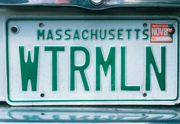 Vanity License Plate - Massachusetts Vanity License Plate - Massachusetts <br>Model Release: No<br>Property Release: No EDITORIAL USE ONLY Copyright: xx VOA4-MA53 JoexSohmx voaphotos003026