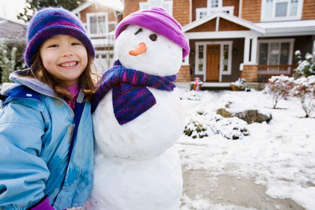 Portrait of girl with snowman in front yard Seattle, WA, 21.12.2023, model released, TTBB_BLD017413.jpg, American, asian, asian ethnicity, childhood, cold, color image, day, elementary age, facade, freezing, front view, girl, happy, hat, head and shoulders, horizontal, house, leisure activity, looking at camera, one person, only girls, outdoors, people, photography, playing, portrait, posing, preschooler, recreation, scarf, smiling, snow, snowman, spare time, standing, waist up, winter, yard, minority, minoritiesabode, accessory, amusement, apparel, bliss, cap, cheerful, child, children, chilly, clothes, clothing, color, colour, cool, daylight, daytime, delight, delighted, dwelling, enjoyment, entertainment, far eastern, female, front, fro Copyright: xDonxMasonx