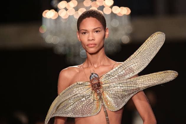 PFW - Rahul Mishra Runway A model walks the runway upon the Rahul Mishra show as part of Paris Fashion Week Haute Couture Spring Summer 2024, on January 22, 2024 in Paris, France. Photo by Jana Call me J ABACAPRESS.COM Paris France  Copyright: xJanaxCallxmexJ ABACAx