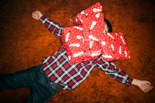 Mixed race boy buried in Christmas gifts Minneapolis, Minnesota, United States, 24.12.2013, model released, TTBB_BLD127607.jpg, 6-7 years, arms outstretched, Asian Ethnicity, awe, believing, box, boy, boys, caucasian, celebration, challenge, childhood, christmas, color image, comedy, covered, directly above, elementary age, fatigue, floor, front view, funny, gift, high angle view, holiday, horizontal, indoors, korean ethnicity, laying, learning, mixed race person, obscured face, one person, overwhelming, people, photography, present, religion, three quarter length, tradition, wonder, minority, minoritiesaccepting, amazement, asian, astonishment, belief, believer, carton, celebrating, challenging, child, children, christmastime, color, colo Copyright: xAdamxHesterx