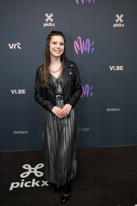 DJ Amber Broos pictured on the red carpet at the 16th edition of the MIA s (Music Industry Award) award show, in Antwerp, Wednesday 24 January 2024. The Music Industry Awards are the Flemish Music prizes handed out by the VRT and VI.BE.  JONASxROOSENS 84575564