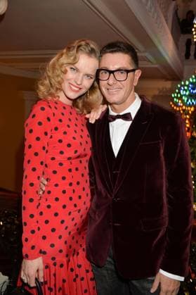 Stefano Gabbana and Eva Herzigova at the Claridge s Christmas Tree By Dolce & Gabbana Launch Party held at Brook Street in London 109371, LONDON, UNITED KINGDOM - Tuesday November 26, 2013. Stefano Gabbana and Eva Herzigova at the Claridge s Christmas Tree By Dolce & Gabbana Launch Party held at Brook Street in London. NORTH AMERICAN USE ONLY , Credit:Xclusive, PacificCoastNews.com Avalon United Kingdom, London  Copyright: xXclusive,xPacificCoastNews.comx xAvalonx 0528906551