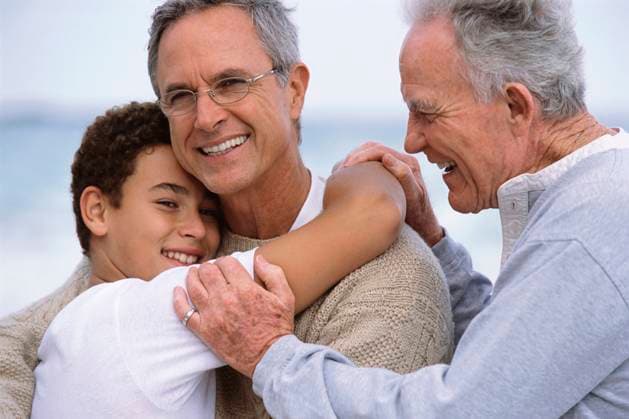 Three generations of Caucasian men hugging on beach Miami, FL, USA, 21.12.2023, model released, TTBB_BLD135399.jpg, 12-13 years, 45-49 years, 65-69 years, affection, bonding, caucasian, childhood, close up, color image, day, enjoying, family, father, focus on foreground, future, generations, grandfather, grandson, happy, head and shoulders, horizontal, hugging, looking away, looking down, love, mature adult, mature adult man, multi-generation family, outdoors, people, perspective, photography, pre-adolescent boy, pre-adolescent child, senior adult, senior adult man, smiling, son, three people, together, travel, trust, 3, 40-45, 40-50, 40s, 40s, 45-50, 50-55, 50-60, 55-60, 60-65, 60-70, 60s, 60s, 65-70, 70-75, 70-80, 70s, 70s, 75-80, adorin Copyright: xRolfxBrudererx