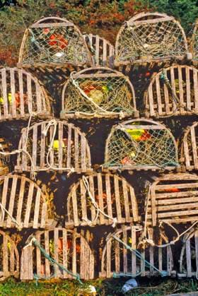 Stacks of lobster traps, Muscongus Bay in New Harbor, ME Stacks of lobster traps, Muscongus Bay in New Harbor, ME <br>Model Release: No<br>Property Release: No EDITORIAL USE ONLY Copyright: xx VOA53-ME015 JosephxSohmx voaphotos016772