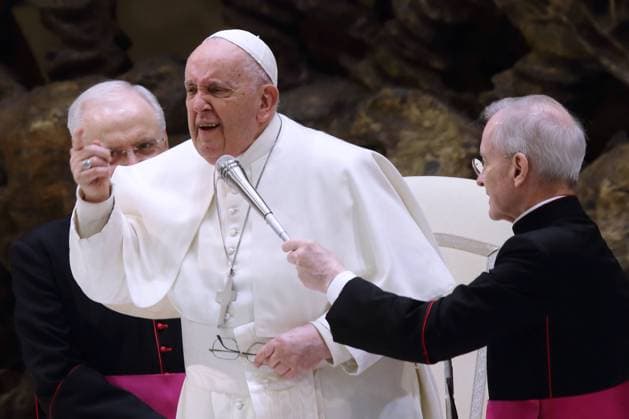 News Bilder des Tages January 27, 2024 - POPE FRANCIS audience for confirming of the Diocese of Bari and Bitonto (Italy) in the Paul VI Hall at the Vatican - Vatican City State EvandroInetti_via ZUMA Wire Vatican City State - ZUMAi15_ 20240127_zaf_i15_025 Copyright: xEvandroxInettix