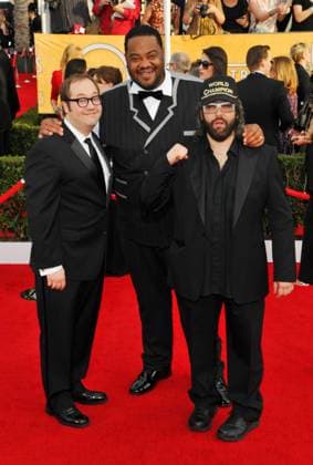 John Lutz, Grizz Chapman and Judah Friedlander at the 20th Annual Screen Actors Guild Awards at The Shrine Auditorium in Los Angeles 111793, LOS ANGELES, CALIFORNIA - Saturday January 18, 2014. John Lutz, Grizz Chapman and Judah Friedlander at the 20th Annual Screen Actors Guild Awards at The Shrine Auditorium in Los Angeles. , Credit:Koi Sojer, PacificCoastNews Avalon United States, Los Angeles  Copyright: xKoixSojer,xPacificCoastNewsx xAvalonx 0529214544