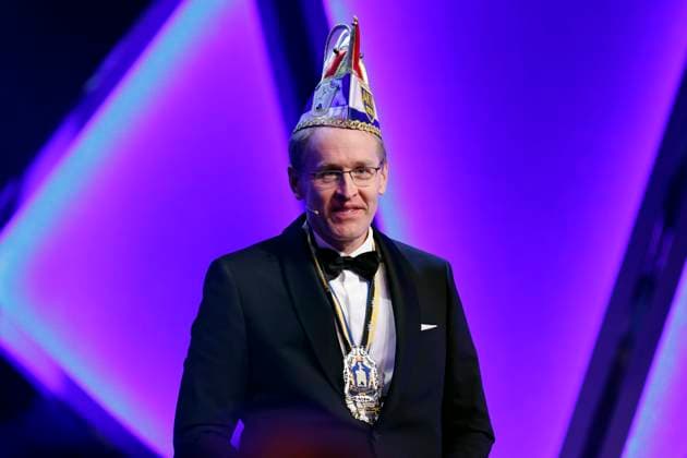 Politiker Daniel Günther (CDU), Ministerpräsident von Schleswig-Holstein, bei der Verleihung des Ordens wider den tierischen Ernst durch den Aachener Karnevalsvereins (AKV) in Aachen. Der Aachener Karnevalsverein will damit Persönlichkeiten ehren, die Humor und Menschlichkeit im Amt beweisen. Aachen, 27.01.2024 NRW Deutschland Copyright: xChristophxHardtx