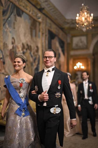 Entertainment Bilder der Woche KW05 Entertainment Bilder des Tages President Macron State Visit To Sweden - State Dinnner Princess Victoria and Prince Daniel arriving at a state dinner at the Royal Palace in Stockholm, Sweden, on January 30, 2024. French President Emmanuel Macron and Mrs Brigitte Macron are on a two-day state visit to Sweden. Photo by Eliot Blondet ABACAPRESS.COM Stockholm Sweden  Copyright: xBlondetxEliot ABACAx