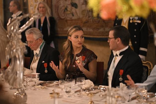 Entertainment Bilder der Woche KW05 Entertainment Bilder des Tages President Macron State Visit To Sweden - State Dinnner Sweden s Deputy Prime Minister Ebba Busch and Prince Daniel at a state dinner at the Royal Palace in Stockholm, Sweden, on January 30, 2024. French President Emmanuel Macron and Mrs Brigitte Macron are on a two-day state visit to Sweden. Photo by Eliot Blondet ABACAPRESS.COM Stockholm Sweden  Copyright: xBlondetxEliot ABACAx