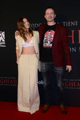 January 30, 2024, Mexico City, Ciudad de Mexico, Mexico: January 30, 2024, Mexico City, Mexico: Director Alberto Corredor and British actress pose for photos during the red carpet of Baghead at Cinepolis Miyana. on January 30, 2024, Mexico City, Mexico. Mexico City Mexico - ZUMAe321 20240130_zea_e321_036 Copyright: xCarlosxTischler xEyepixxGroupx