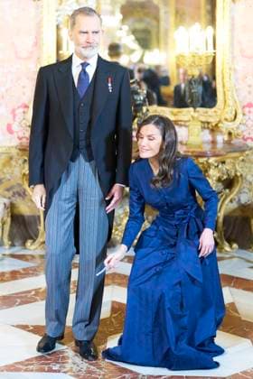 Entertainment Bilder der Woche KW05 Entertainment Bilder des Tages 31-01-2024 Madrid Queen Letizia attend the new years reception for the Corps Diplomatique at the royal palace in Madrid. No Spain PPE Thorton Madrid Spain  Copyright: xPPEx