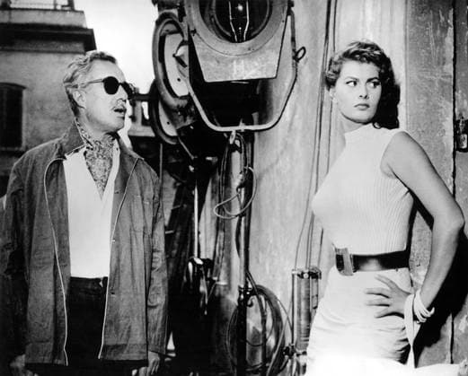 Vittorio De Sica, Sophia Loren, on-set of the Film, Too Bad She s Bad (aka Peccato Che Sia Una Canaglia), 1955  Copyright: xABxArchivex jtv004410