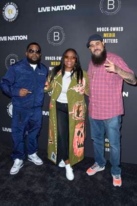 Willie Prophet Stiggers, Ashaunna Ayars und Grouchy Greg Watkins beim Economic Justice Summit der Black Music Action Coalition bei Live Nation. Beverly Hills, 01.02.2024