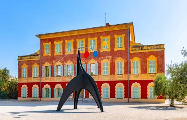 Nice, France - August 7, 2022: Musee Matisse painter Henri Matisse art museum in Villa des Arenes palace in Cimiez district of Nice on French Riviera Azure Coast  BEW1E4CBB57