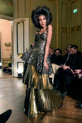 Lu Sierra bei der Harald Glööckler Pompöös Iconic Couture Show im Ermelerhaus. Berlin, 02.02.2024