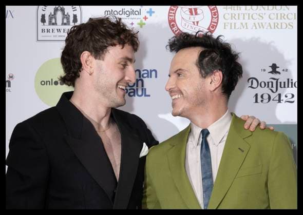 Entertainment Bilder der Woche KW05 Entertainment Bilder des Tages . 04 02 2024. London, United Kingdom. Actors Paul Mescal and Andrew Scott arriving at the London Critics Circle Film Awards in London .  xStephenxLockx xi-Imagesx IIM-24975-0019