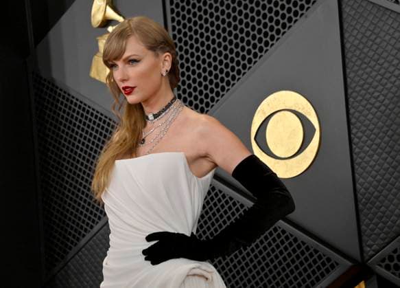 Taylor Swift attends the 66th annual Grammy Awards at the Crypto.com Arena in Los Angeles on Sunday, February 4, 2024.  LAP20240204003 JIMxRUYMEN