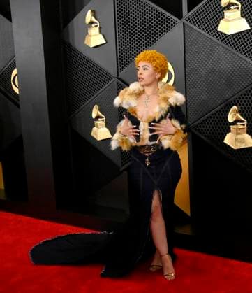 Ice Spice attends the 66th annual Grammy Awards at the Crypto.com Arena in Los Angeles on Sunday, February 4, 2024.  LAP20240204038 JIMxRUYMEN