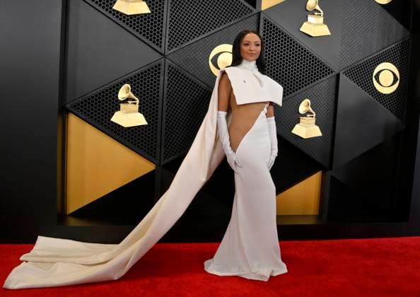 Kat Graham attends the 66th annual Grammy Awards at the Crypto.com Arena in Los Angeles on Sunday, February 4, 2024.  LAP20240204146 JIMxRUYMEN