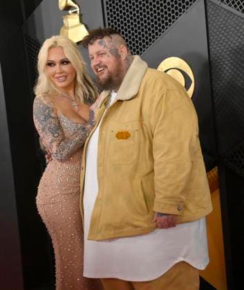 Bunnie Xo and Jelly Roll attend the 66th annual Grammy Awards at the Crypto.com Arena in Los Angeles on Sunday, February 4, 2024.  LAP20240204123 JIMxRUYMEN