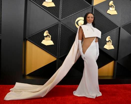 Kat Graham attends the 66th annual Grammy Awards at the Crypto.com Arena in Los Angeles on Sunday, February 4, 2024.  LAP20240204145 JIMxRUYMEN