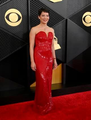 Anne Akiko Meyers attends the 66th annual Grammy Awards at the Crypto.com Arena in Los Angeles on Sunday, February 4, 2024.  LAP20240204208 JIMxRUYMEN
