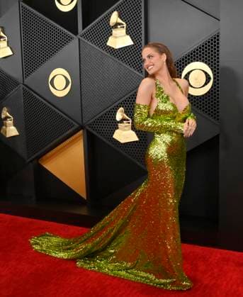 Haley Kalil attends the 66th annual Grammy Awards at the Crypto.com Arena in Los Angeles on Sunday, February 4, 2024.  LAP20240204188 JIMxRUYMEN