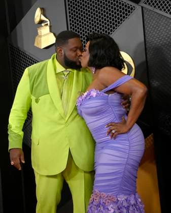 (L-R) Michael Trotter Jr. and Tanya Trotter of The War And Treaty attend the 66th annual Grammy Awards at the Crypto.com Arena in Los Angeles on Sunday, February 4, 2024.  LAP20240204220 JIMxRUYMEN